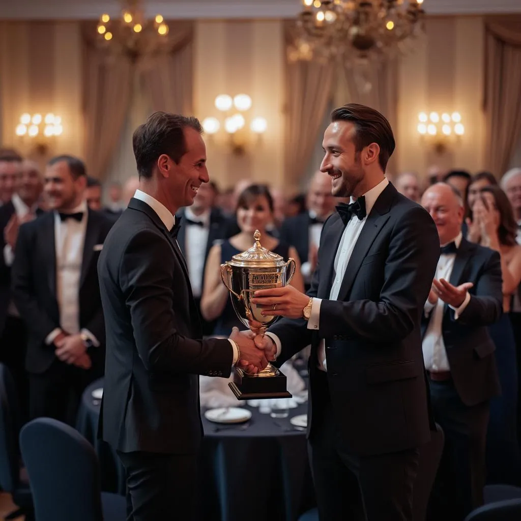 Recepción de premio a la innovación